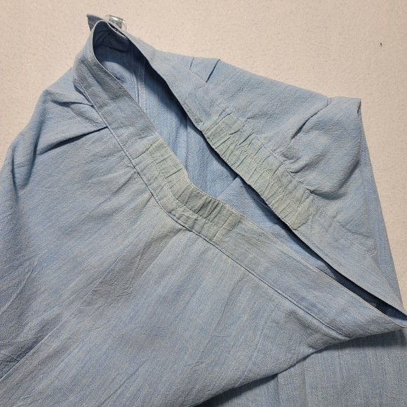 Vintage Chambray A-Line Skirt WATER WATER EVERY WEAR Miami USA Button Front - Picture 10 of 10